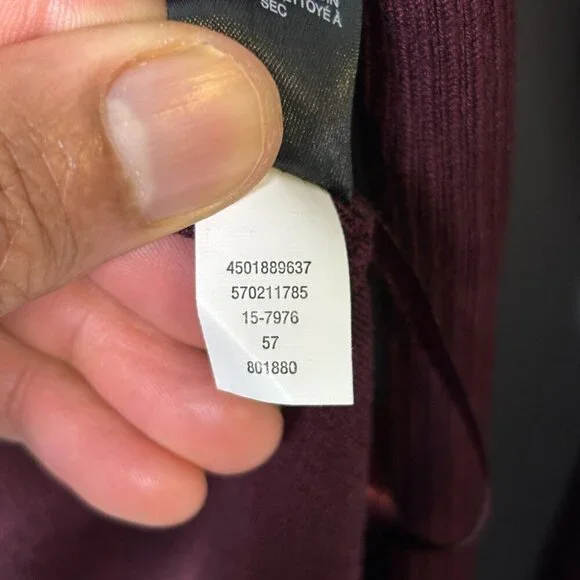 White House Black Market Women's Wine Cabernet Waterfall Cardigan Size XS - Picture 8 of 9